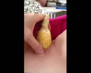 Een maiskolf als dildo